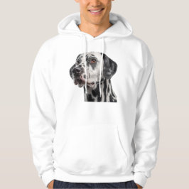 Retrato close-up de um cão dálmata adulto Moletom Hoodie