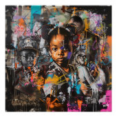 Retrato urbano colorido de niños poster (Vorderseite)