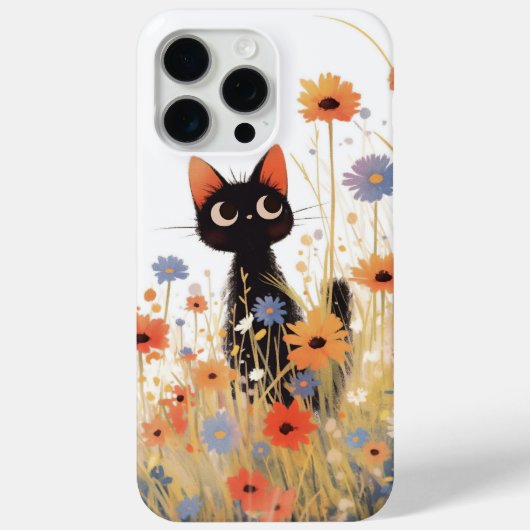 Retreat der Black Cat Blume Case-Mate iPhone Hülle (Rückseite)