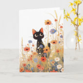 Retreat der Black Cat Blume Karte (Gelbe Blume)