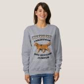 Retriever dog Christmas Hund umarmt Sweatshirt (Vorne ganz)