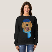 Retriever Dog Hanukkah Dog jüdische Weihnachtszeit Sweatshirt (Vorne ganz)