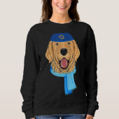 Retriever Dog Hanukkah Dog jüdische Weihnachtszeit Sweatshirt (Vorderseite)