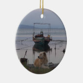 Retriever durch das Meer Keramik Ornament (Rechts)