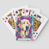 Retriever Floral Monogram Go Fish Game Play Spielkarten (Rückseite)