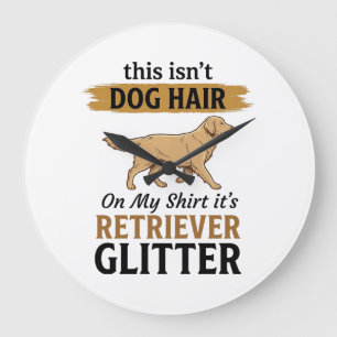 Retriever Glitter Lustiger Hunde Liebhaber Vintage Große Wanduhr