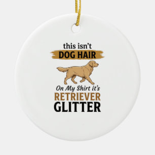 Retriever Glitter Lustiger Hunde Liebhaber Vintage Keramik Ornament