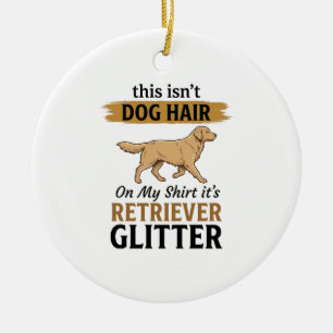 Retriever Glitter Lustiger Hunde Liebhaber Vintage Keramik Ornament