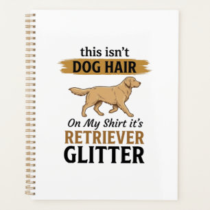 Retriever Glitter Lustiger Hunde Liebhaber Vintage Planer