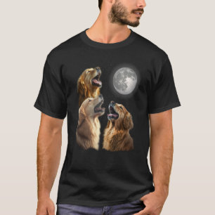 Retriever Howling at Moon für Mama und Vater T-Shirt