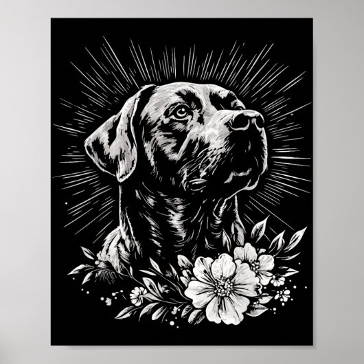 Retriever Hund Lover Tattoo Style _1 Poster (Vorne)