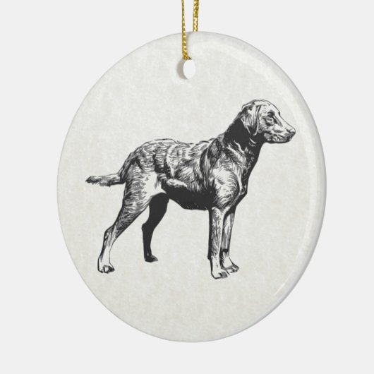 Retriever Keramikornament (Links)