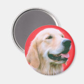 Retriever Panting Magnet (Vorderseite/Rückseite)