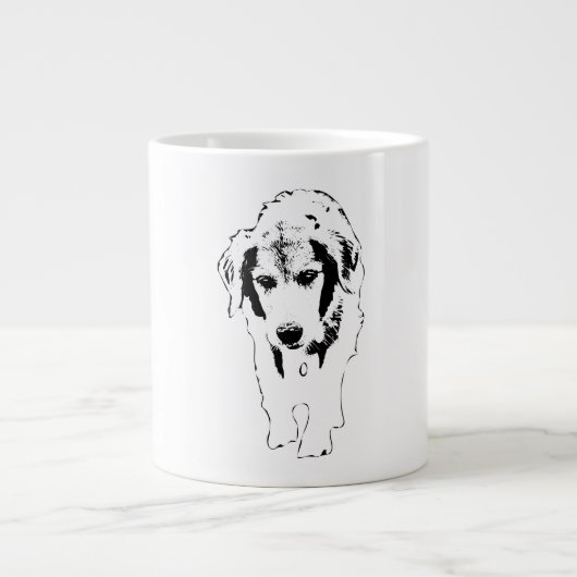 Retriever Pup, Forward Steps Jumbo-Tasse (Vorderseite)