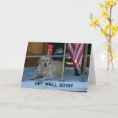 RETRIEVER SAGT GUT BALD "BITTE" KARTE (Gelbe Blume)