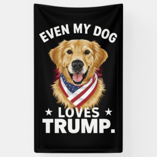 Retriever Sogar mein Hund liebt Trump USA-Flagge Banner