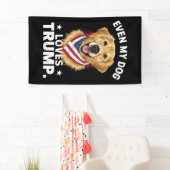 Retriever sogar My Hund Lieben Trump USA Flag Banner (Insitu)