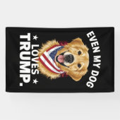 Retriever sogar My Hund Lieben Trump USA Flag Banner (Horizontal)