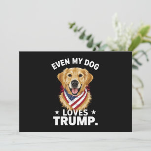Retriever sogar My Hund Lieben Trump USA Flag Einladung
