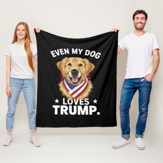 Retriever sogar My Hund Lieben Trump USA Flag Fleecedecke (Beispiel)