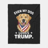 Retriever sogar My Hund Lieben Trump USA Flag Fleecedecke (Vorderseite)