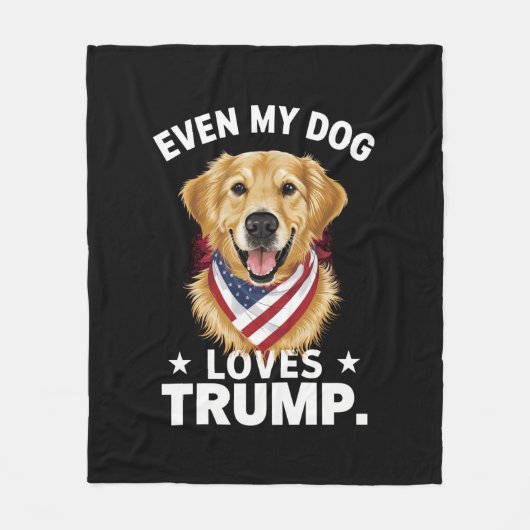 Retriever sogar My Hund Lieben Trump USA Flag Fleecedecke (Vorderseite)