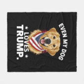 Retriever sogar My Hund Lieben Trump USA Flag Fleecedecke (Vorderseite (Horizontal))