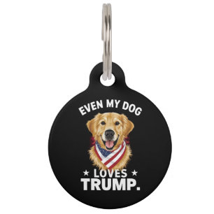 Retriever sogar My Hund Lieben Trump USA Flag Haustiermarke