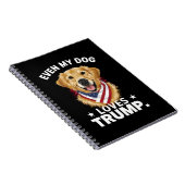 Retriever sogar My Hund Lieben Trump USA Flag Notizblock (Rechte Seite)