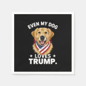 Retriever sogar My Hund Lieben Trump USA Flag Serviette (Vorderseite)