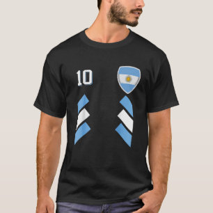Retro10 Argentiniens Fußball Argentiniischer Fußba T-Shirt