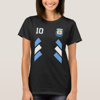 Retro10 Argentiniens Fußball Argentiniischer Fußba T-Shirt