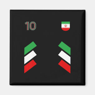 Retro10 Iran Fußball Iran Fußball Iran Flagge  Magnet