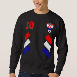 Retro10 Kroatischer Fußball Kroatien Fußball Kroat Sweatshirt