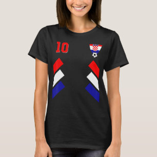 Retro10 Kroatischer Fußball Kroatien Fußball Kroat T-Shirt