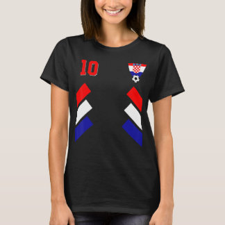 Retro10 Kroatischer Fußball Kroatien Fußball Kroat T-Shirt