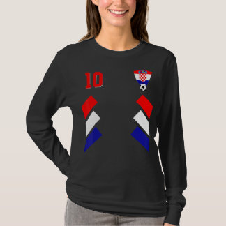 Retro10 Kroatischer Fußball Kroatien Fußball Kroat T-Shirt