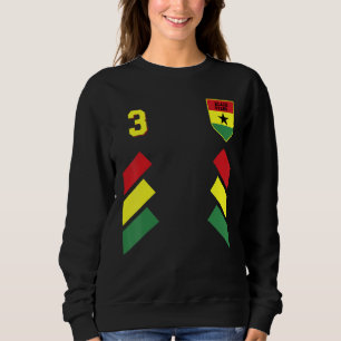 Retro3 Ghanaische Fußballflagge Ghana Soccer Ghana Sweatshirt