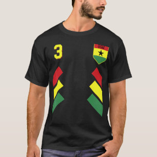Retro3 Ghanaische Fußballflagge Ghana Soccer Ghana T-Shirt