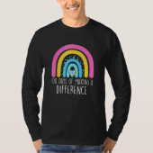 Retro 100 Days Of Making A Difference 100th Day Of T-Shirt (Vorderseite)