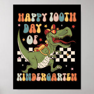 Retro 100. Kindergarten 100 Tage Schule Poster