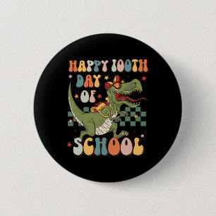 Retro 100. Schultag 100 Schultage Niedlich Button