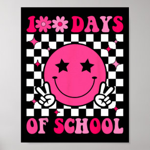 Retro 100 Tage Schulkinder Lehrer 100 Tage G Poster