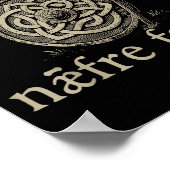 Retro 1066 Naefre Forgyt Never Forget Viking Engla Poster (Ecke)