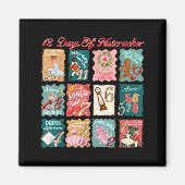 Retro 12 Days Of Nutcracker Ballet Fairy Plum Ging Magnet (Vorne)