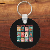 Retro 12 Days Of Nutcracker Ballet Fairy Plum Ging Schlüsselanhänger (Vorderseite)