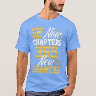 Retro 12 Neue Kapitel 365 Neue Chancen Frohes Neue T-Shirt