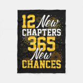 Retro 12 New Chapters 365 New Chances Happy New Ye Fleecedecke (Vorderseite)