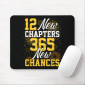 Retro 12 New Chapters 365 New Chances Happy New Ye Mousepad (Mit Mouse)