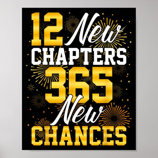 Retro 12 New Chapters 365 New Chances Happy New Ye Poster (Vorne)